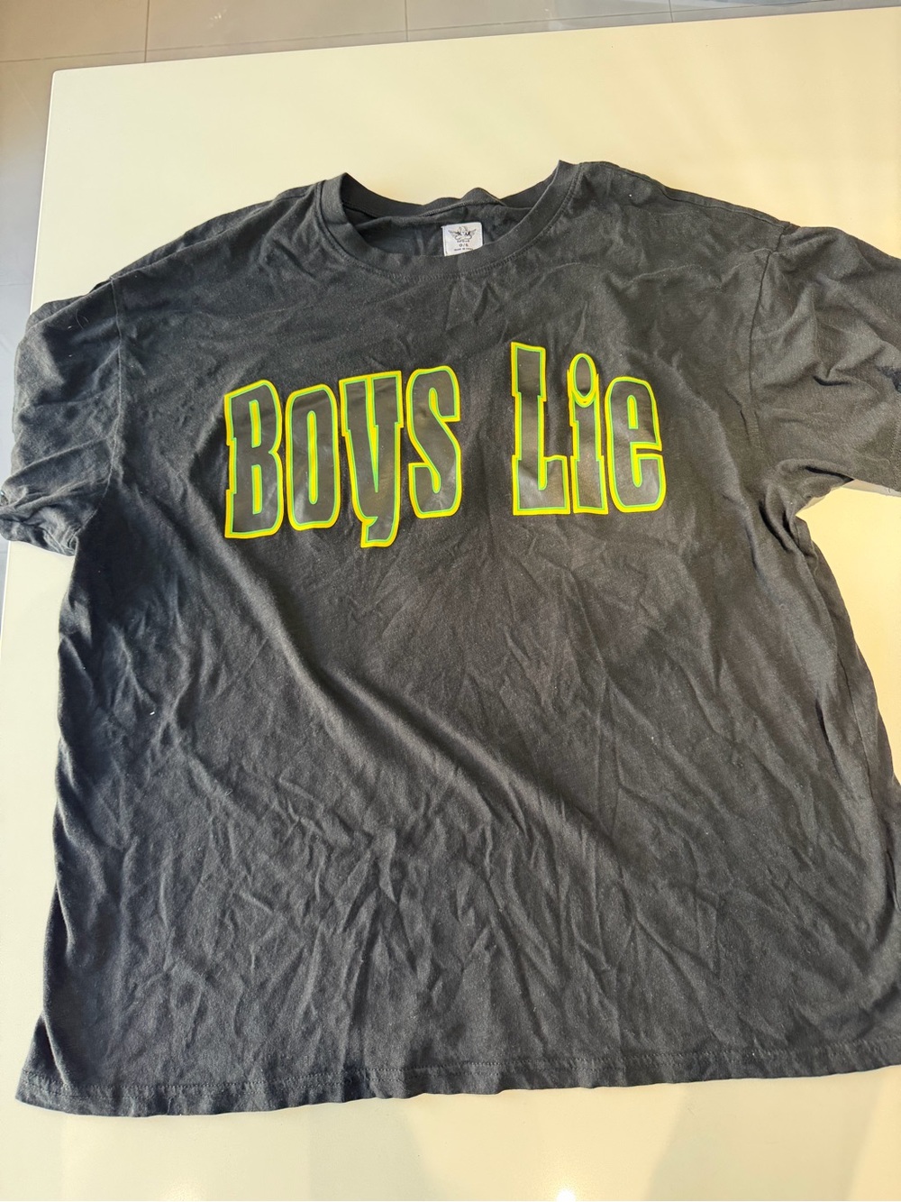 Boys Lie Oversized Black Angel Graphic Tee | O/S